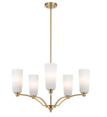 BREVAN 5 LIGHT ANTIQUE GOLD PENDANT